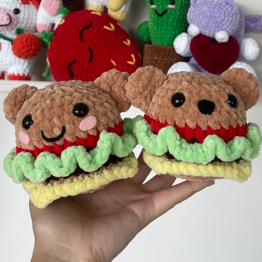 HamBEARger Crochet Pattern Digital Download PDF (NOT A PHYSICAL ITEM)