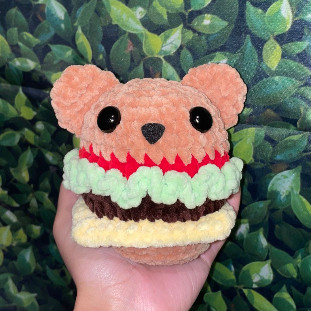 HamBEARger Crochet Pattern Digital Download PDF (NOT A PHYSICAL ITEM)