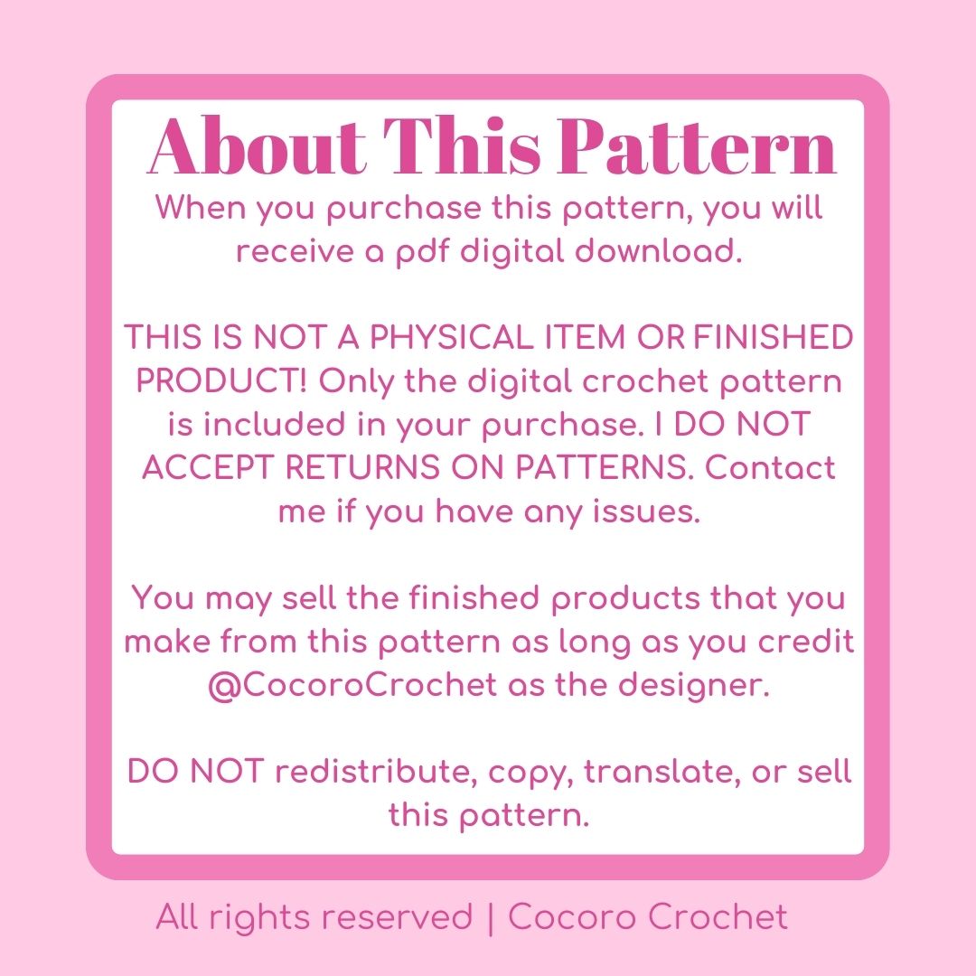 Macaron Bear Crochet Pattern Digital Download PDF (NOT A PHYSICAL ITEM)