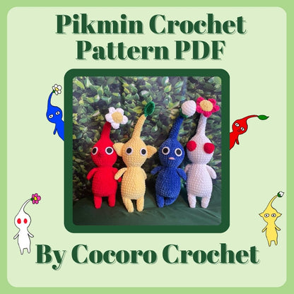 Pikmin Crochet Pattern Digital Download PDF (NOT A PHYSICAL ITEM)