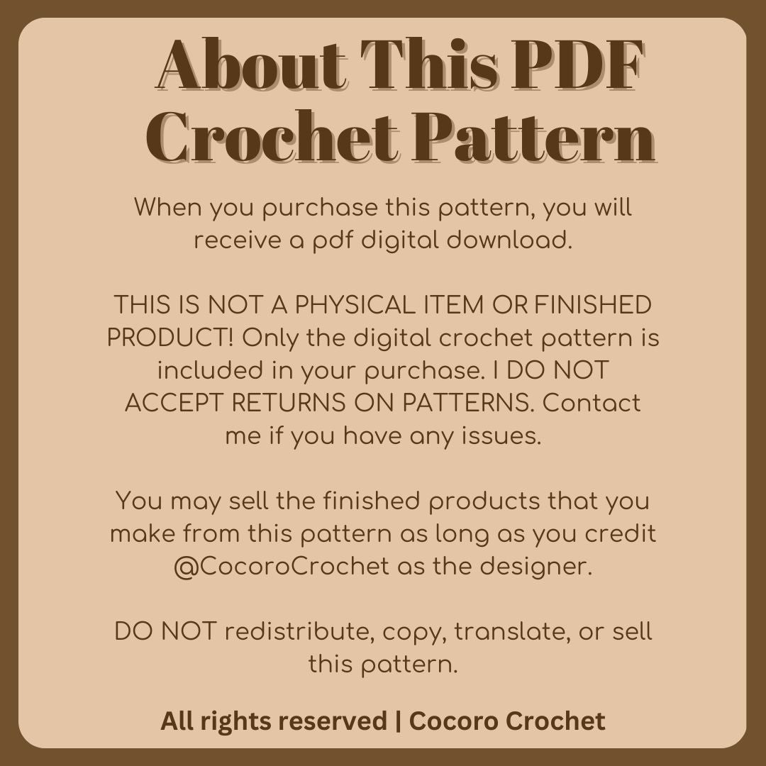 HamBEARger Crochet Pattern Digital Download PDF (NOT A PHYSICAL ITEM)