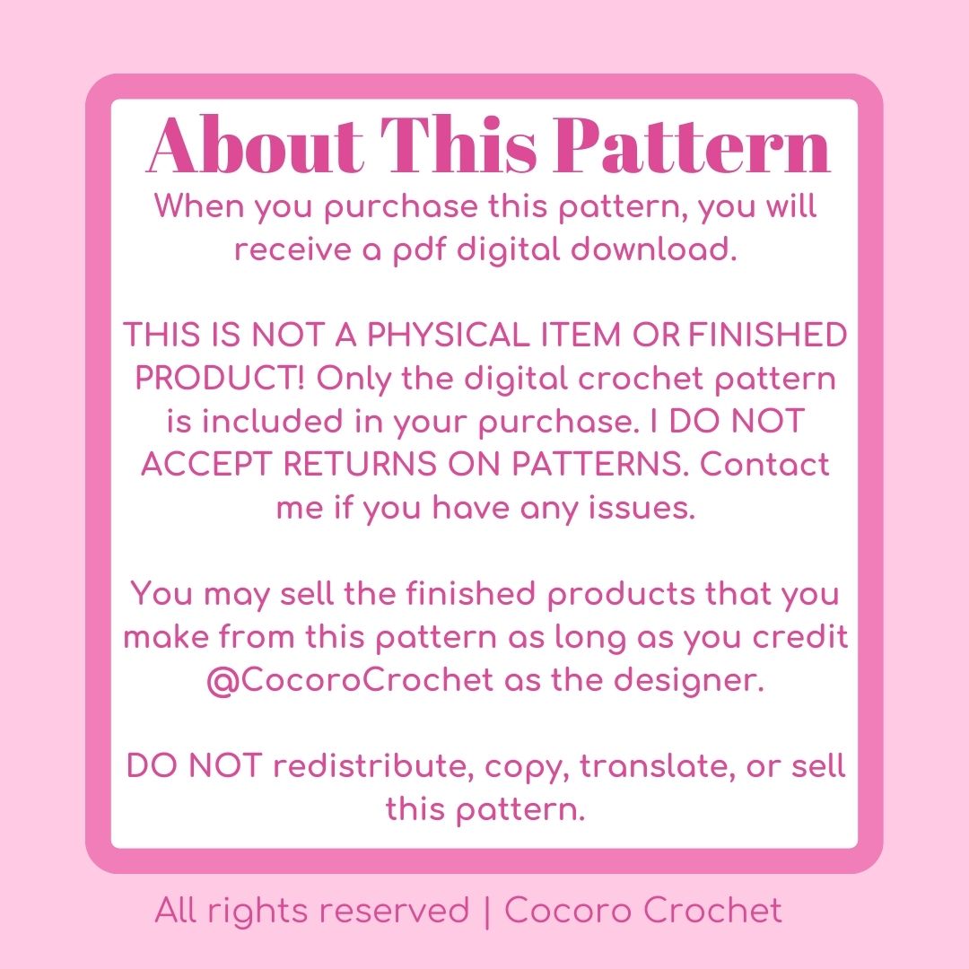 Macaron Bear Crochet Pattern Digital Download PDF (NOT A PHYSICAL ITEM)